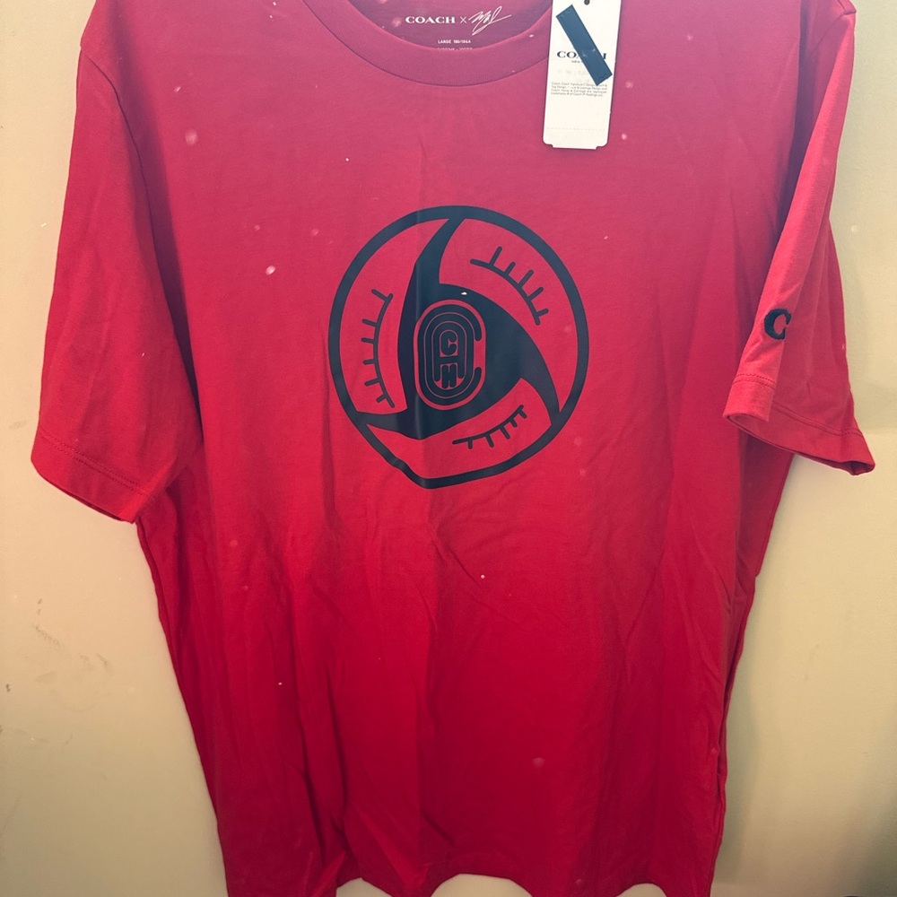 Coach Naruto MBJ Red Graphic Men's T-Shirt Large Brand New